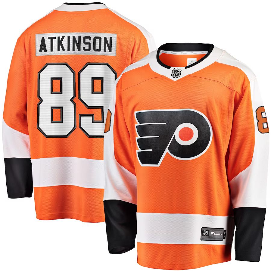 Men Philadelphia Flyers #89 Cam Atkinson Fanatics Branded Orange Breakaway Player NHL Jersey->customized nhl jersey->Custom Jersey